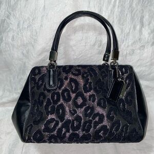 Like new COACH MADISON BAG OCELOT CHENILLE MINI